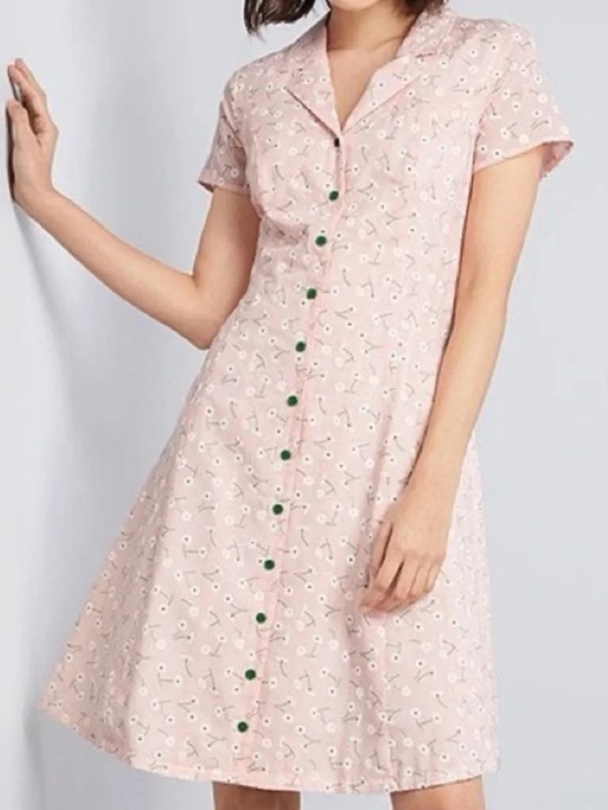 Modcloth Dresses & Skirts - MODCLOTH Daytime Gingham Floral Dress, Women's size 6